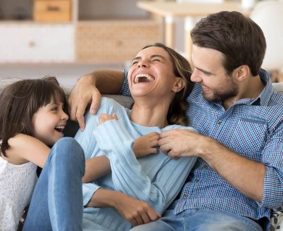 Family having a great time
