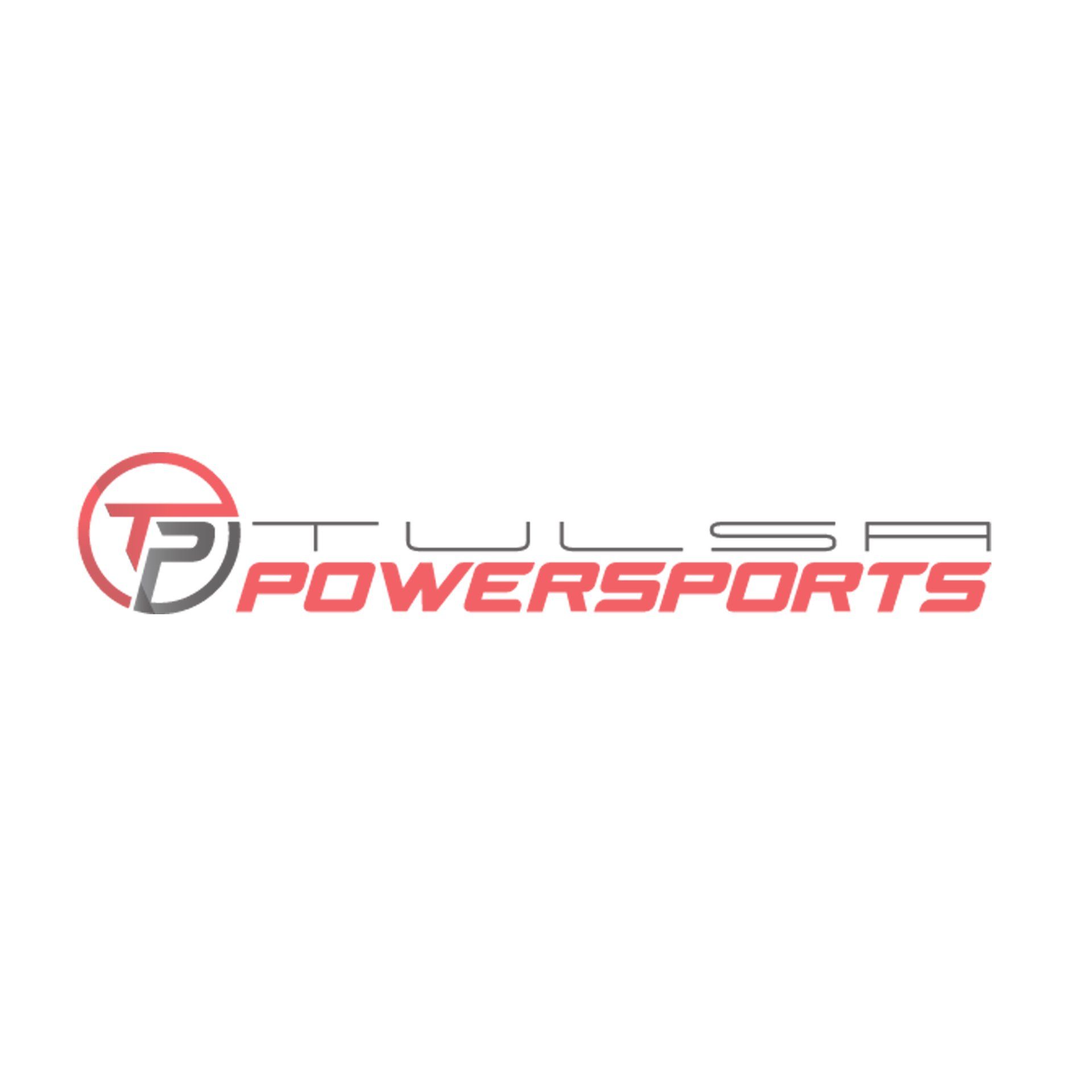 A logo for tulsa powersports is shown on a white background.