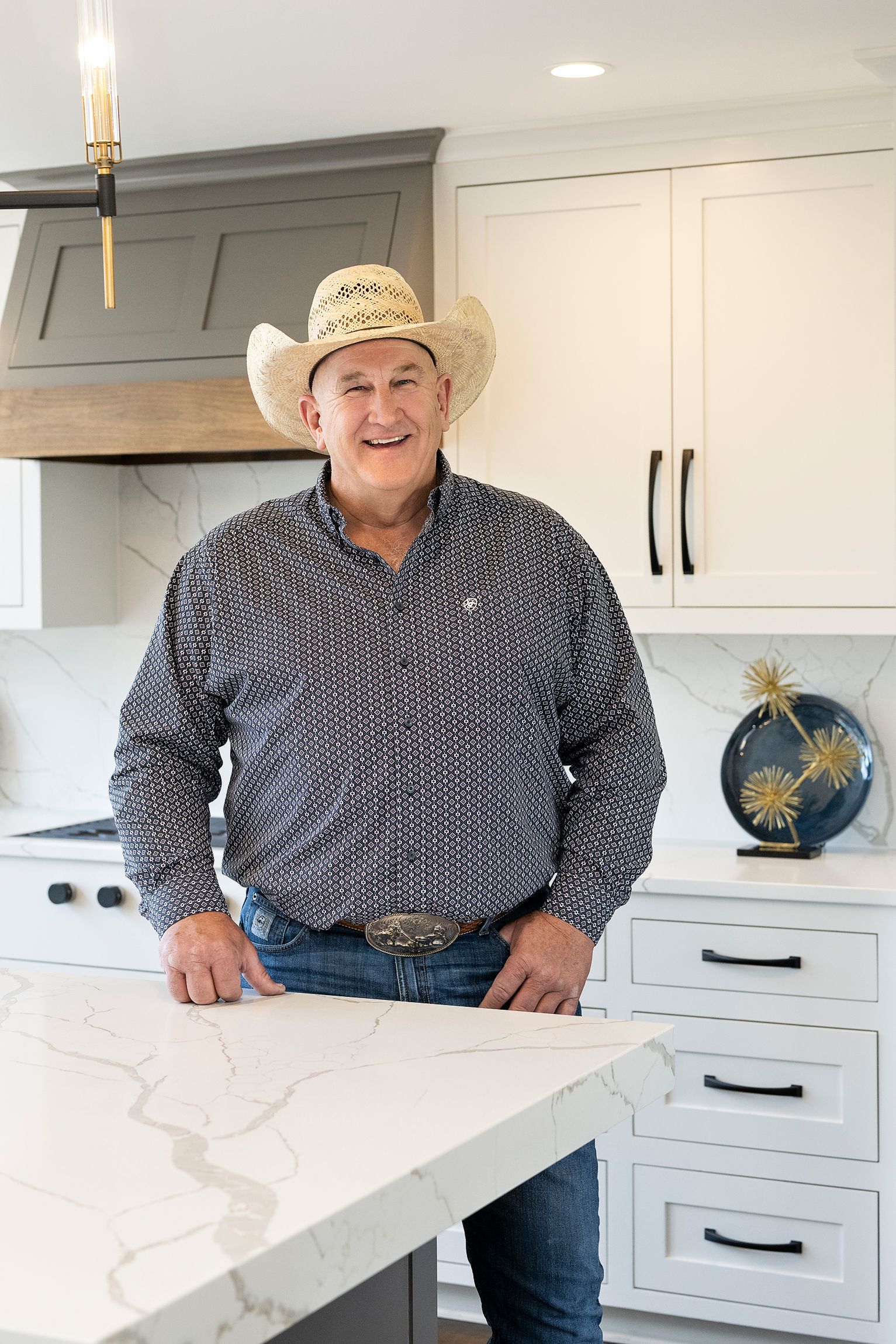 Wendall Gartman in a remodeled kitchen by Gartman Remodeling in Kansas City