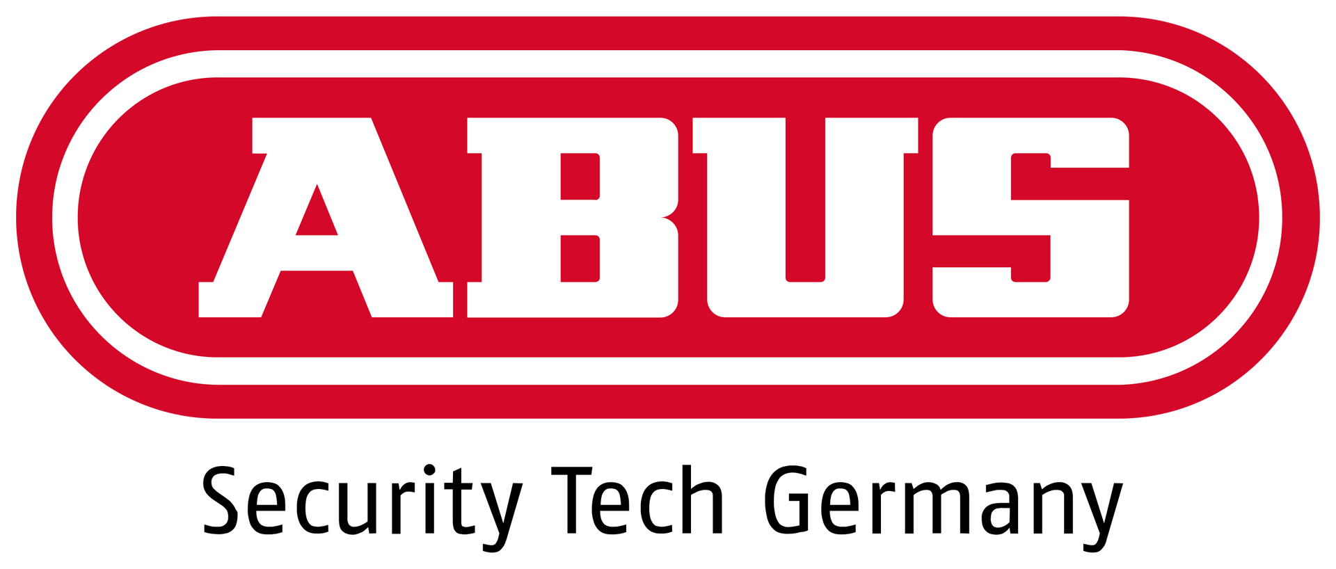 ABUS logo: Red and white, with the name