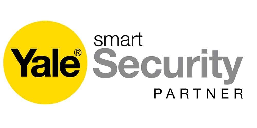 Yale Smart Security Partner logo with yellow circle and gray text.