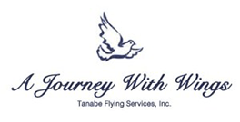 a logo for a company called a journey with wings