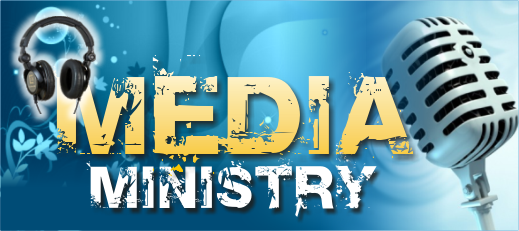 A blue graphic with the text