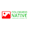 the logo for colorado native is a picture of a mountain .