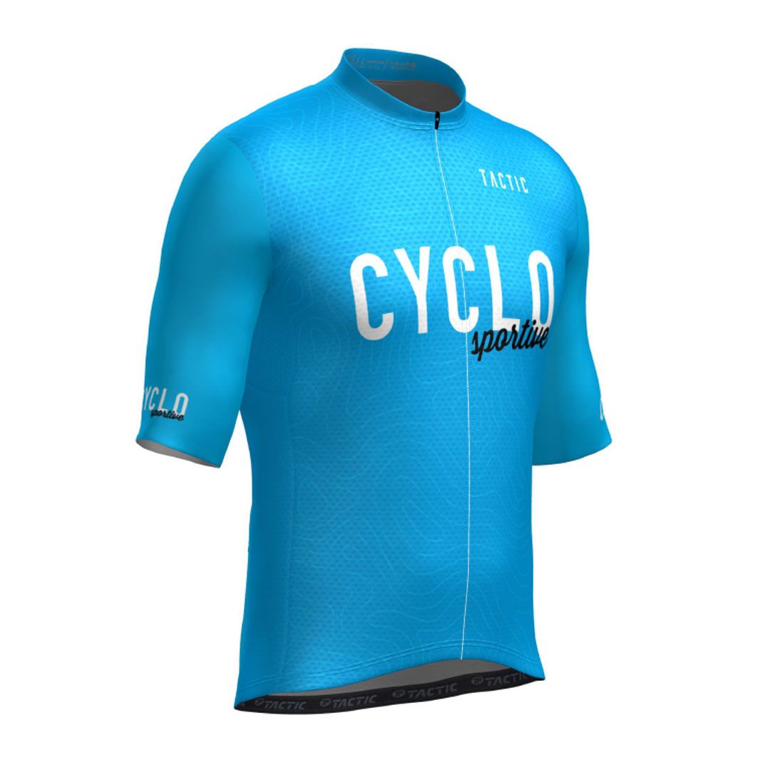 Een blauwe trui met het woord cyclus erop