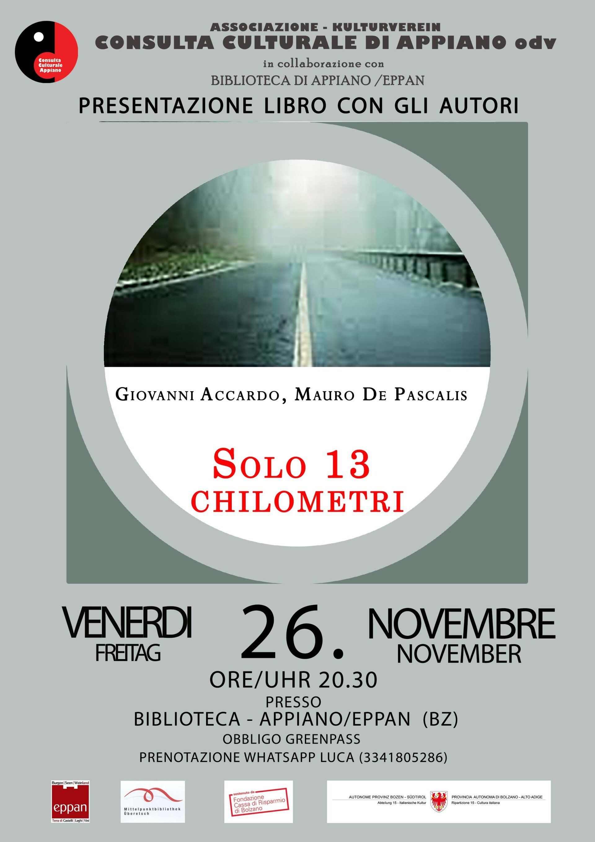 Locandina dello spettacolo Solo 13 Chilometri