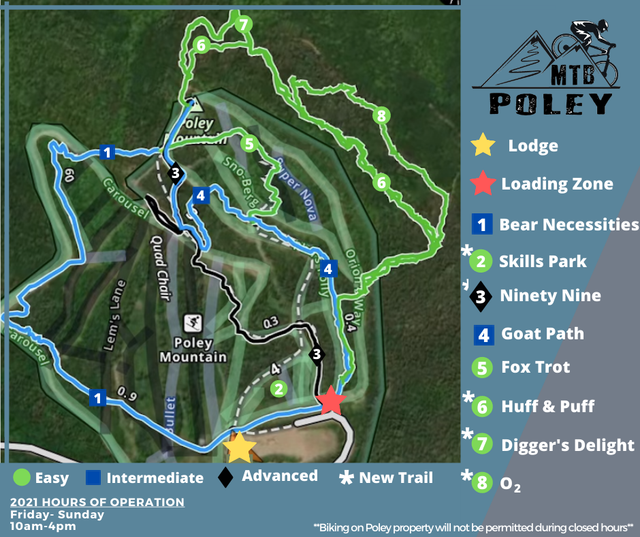 New Brunswick Trails Map Poley Mountain - New Brunswick Ski Resort