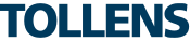 Le mot « TOLLENS » en lettres bleu foncé.