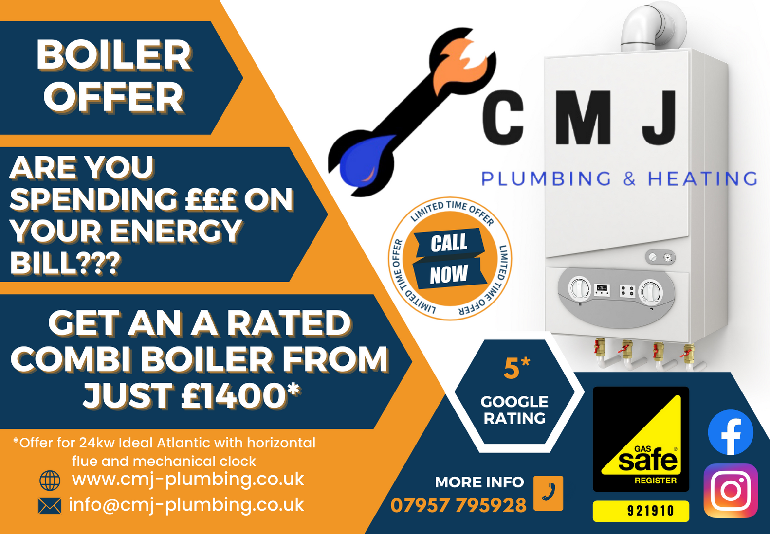 Boiler replacement install special offer