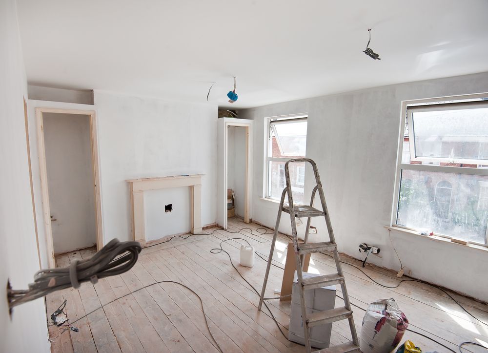 Interior of a Room Under Renovation With White Walls — G.N Painting and Decorating in Port Macquarie, NSW