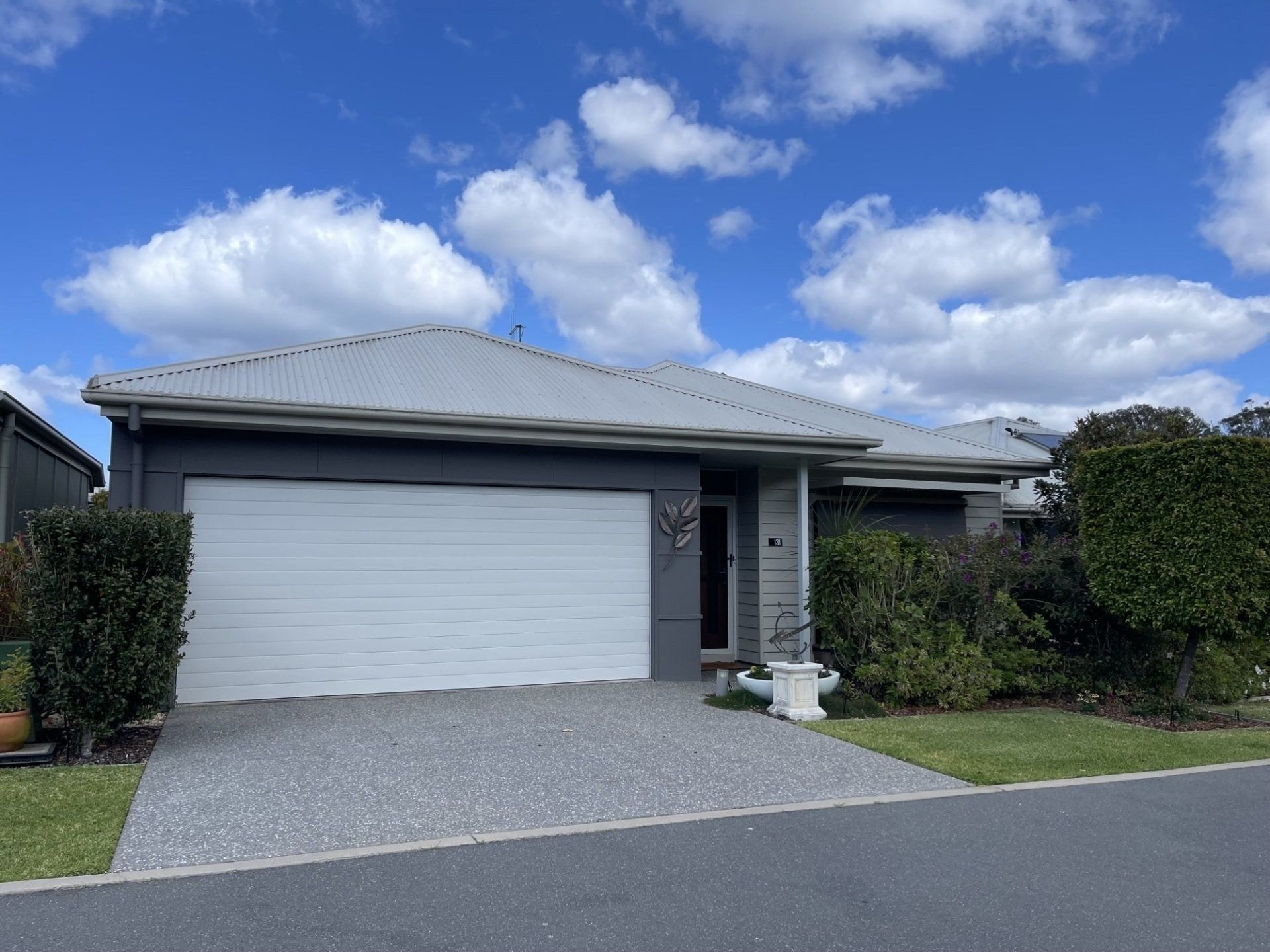 Gray House With White Garage Door — G.N Painting and Decorating in Port Macquarie, NSW