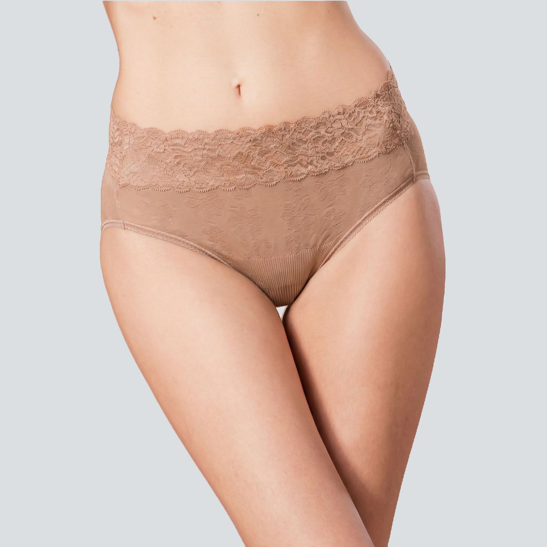 極覆棉內褲-膚色