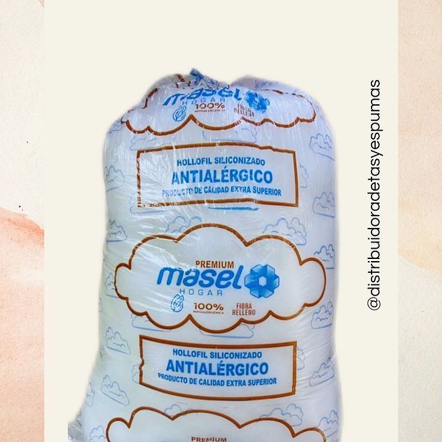 Una bolsa blanca de espuma antialergénica masel