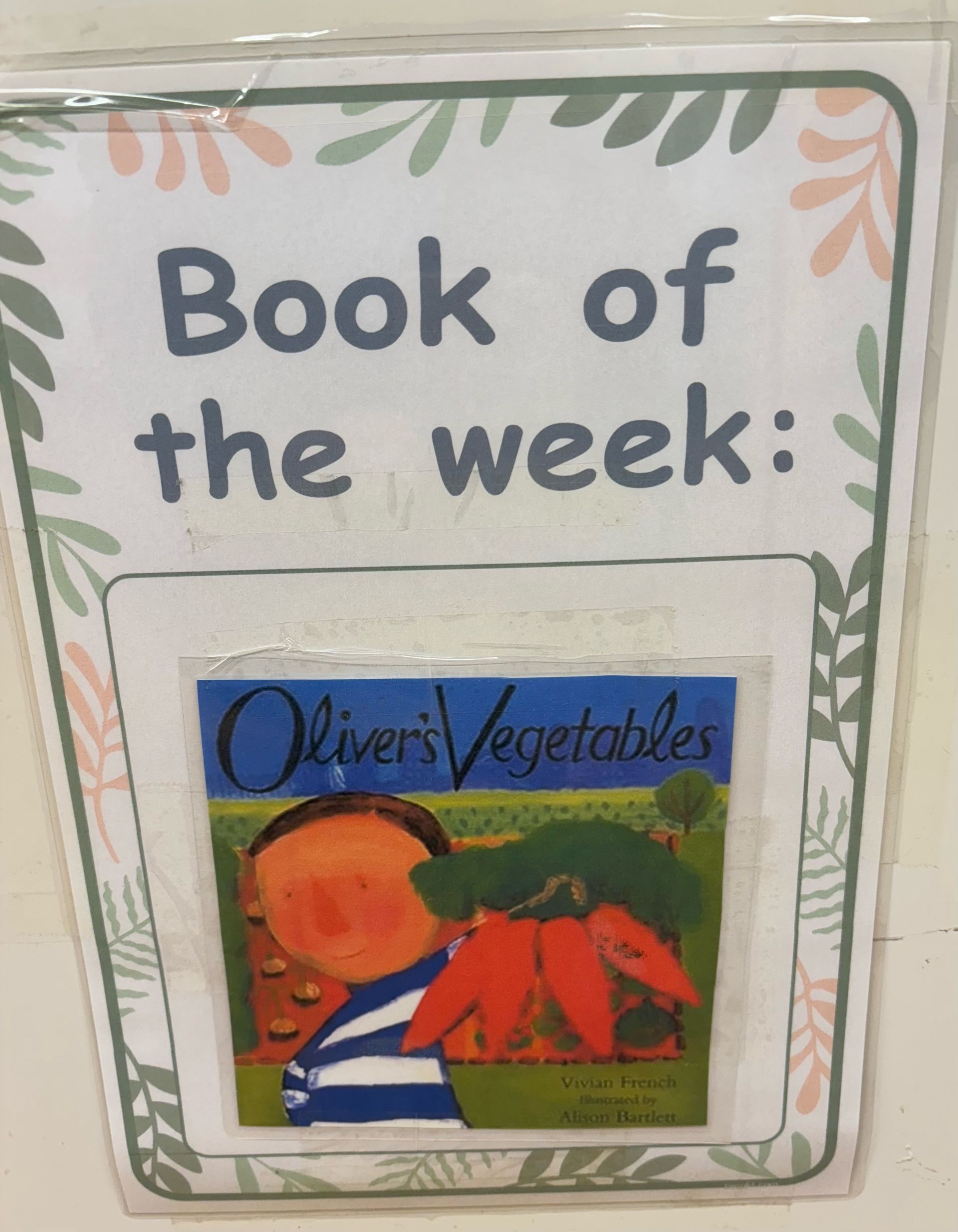 A book of the week called oliver 's vegetables