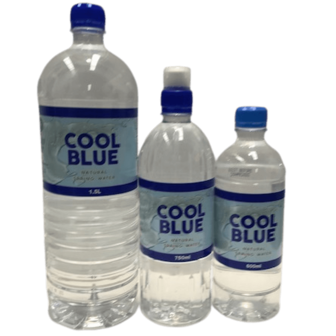 cool blue bottles