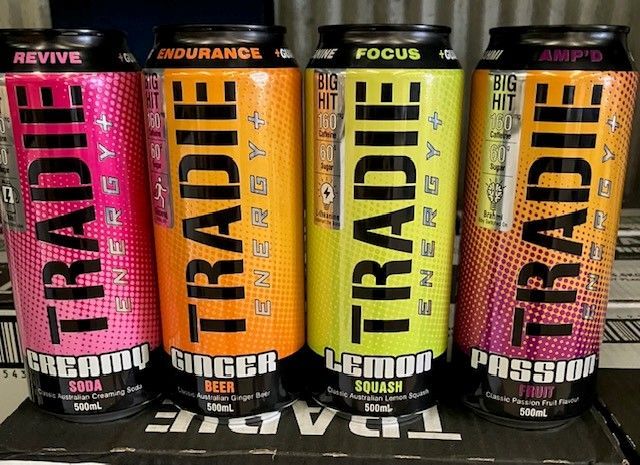 Tradie energy drink cans