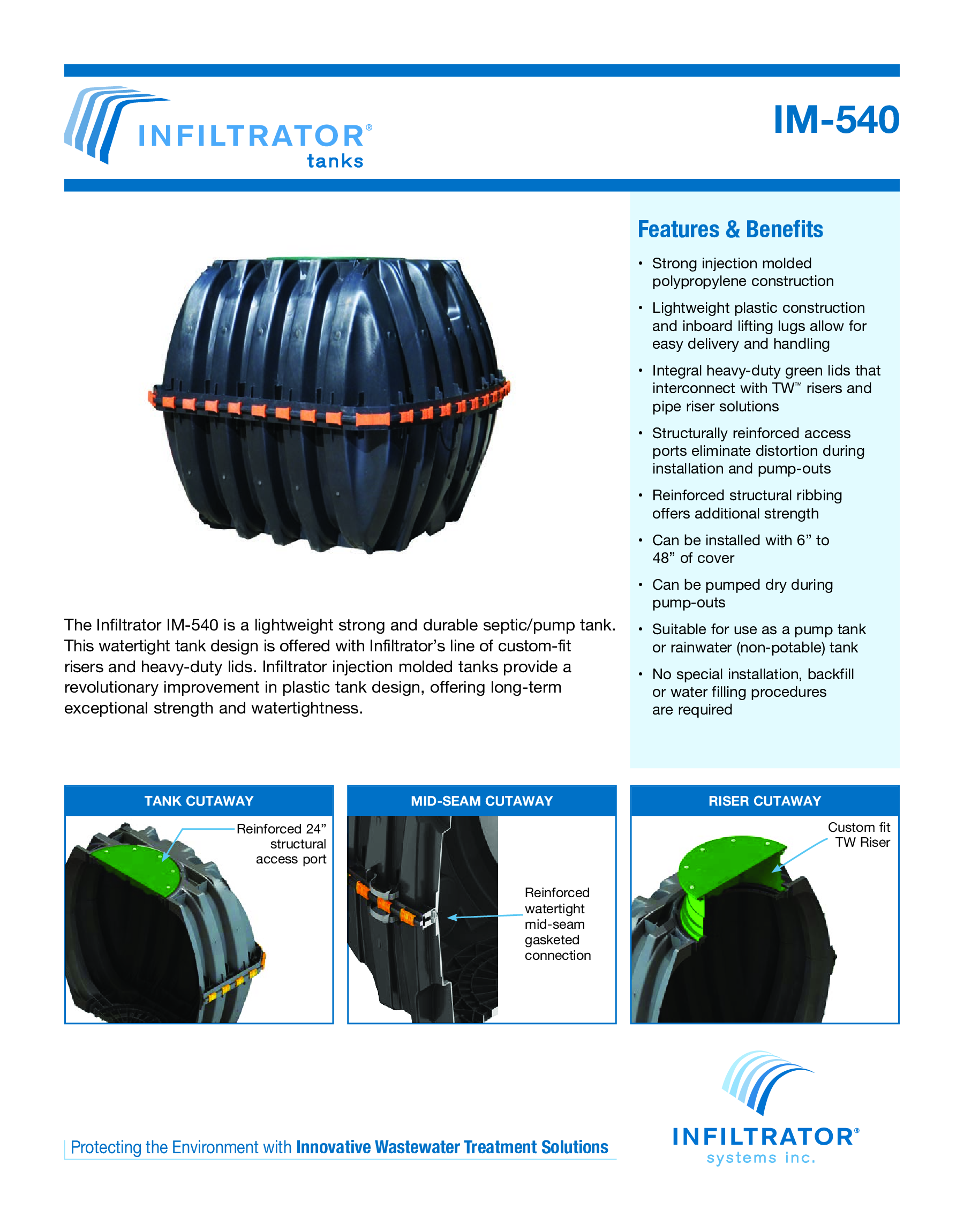 IM-540 Features and Benefits — Snyder Twp, PA — Ray Burial Vault Co