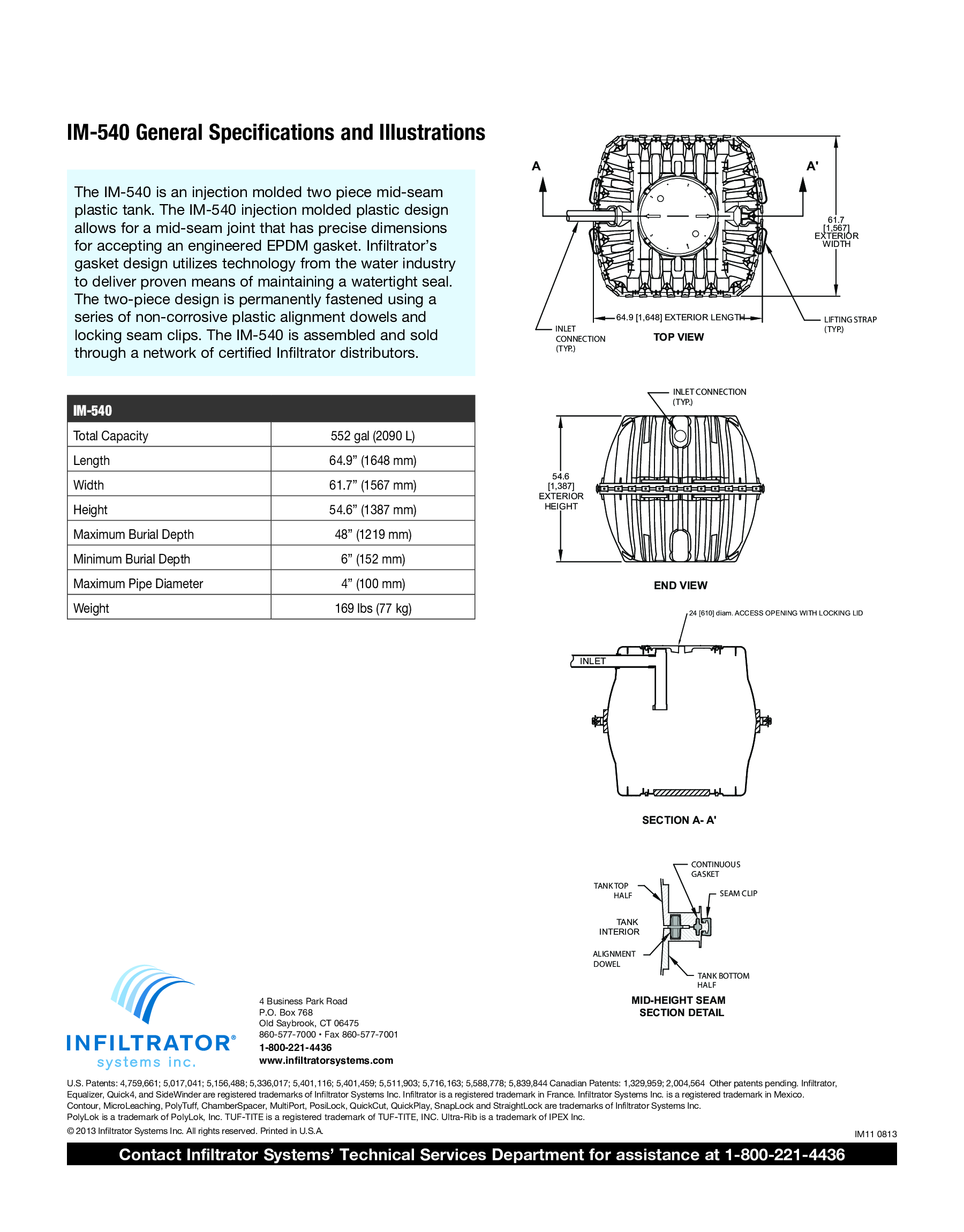 IM-540 Features and Benefits Page 2 — Snyder Twp, PA — Ray Burial Vault Co