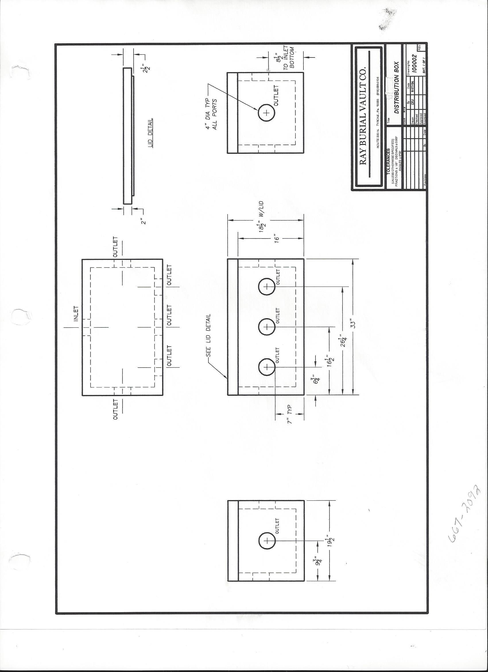 Distribution Box — Snyder Twp, PA — Ray Burial Vault Co