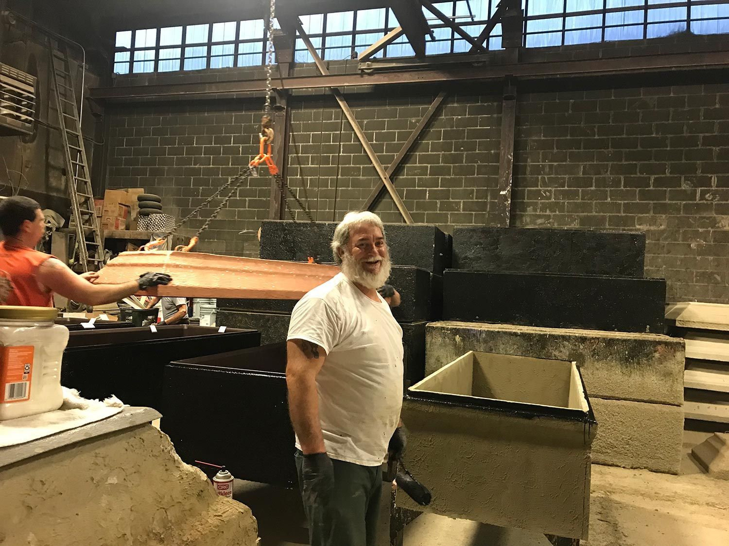 Happy Man on Work — Snyder Twp, PA — Ray Burial Vault Co