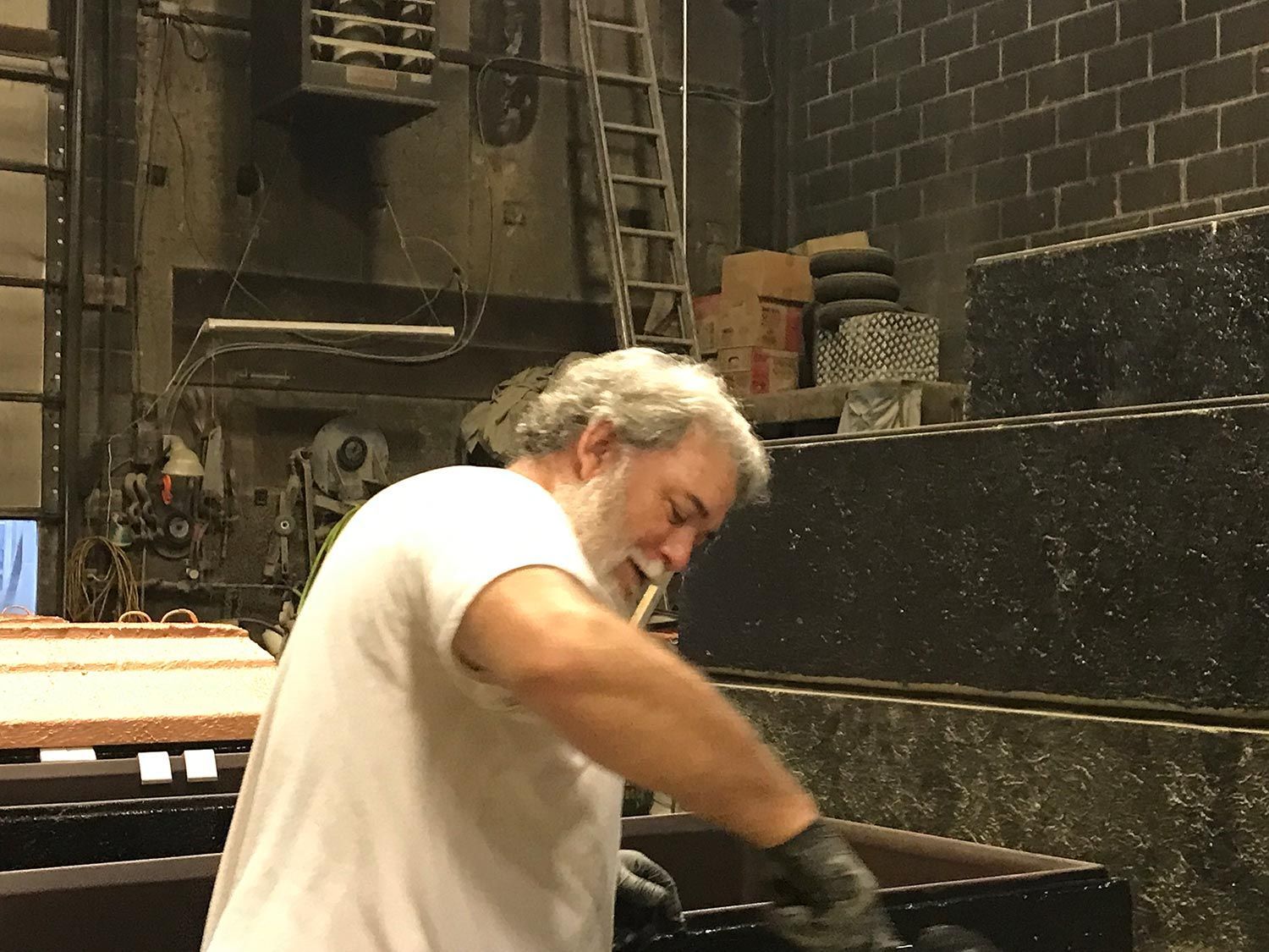 Worker Building a Burial Vault — Snyder Twp, PA — Ray Burial Vault Co