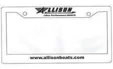 License plate frame with 