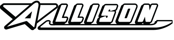Allison logo in black and white with a stylized