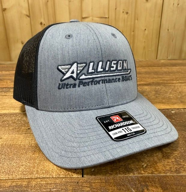 Gray Brushed  Hat with  Black Mesh Back  #1215