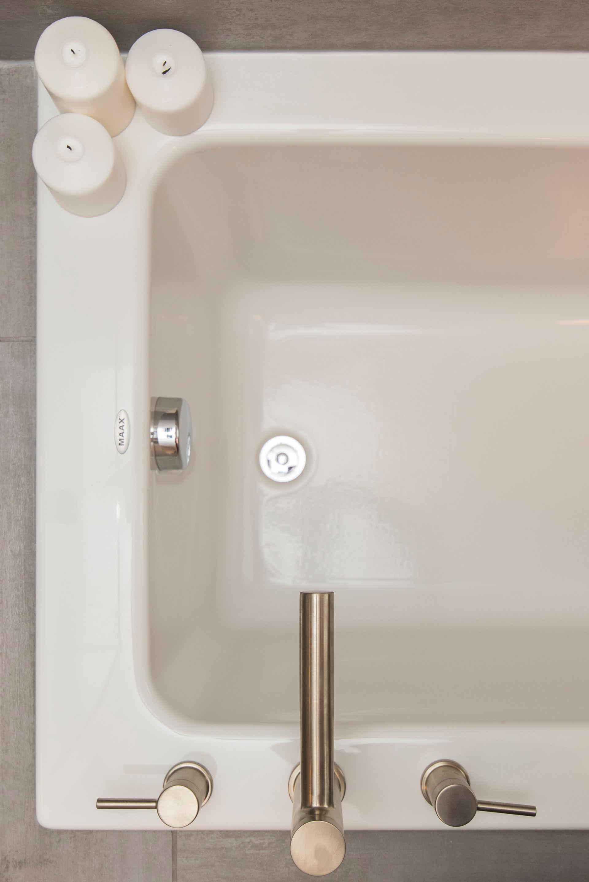 A bathroom sink with a faucet.