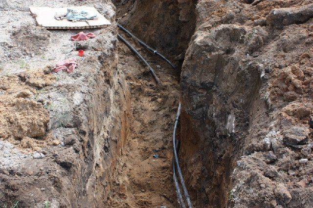 Digging for Geothermal Project — South Bend, IN — Maurer Well & Pump Service Inc