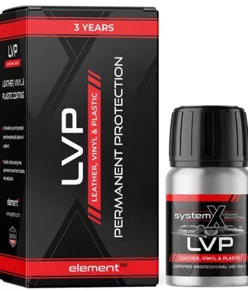 A box and bottle of leather vinyl and plastic permanent protection