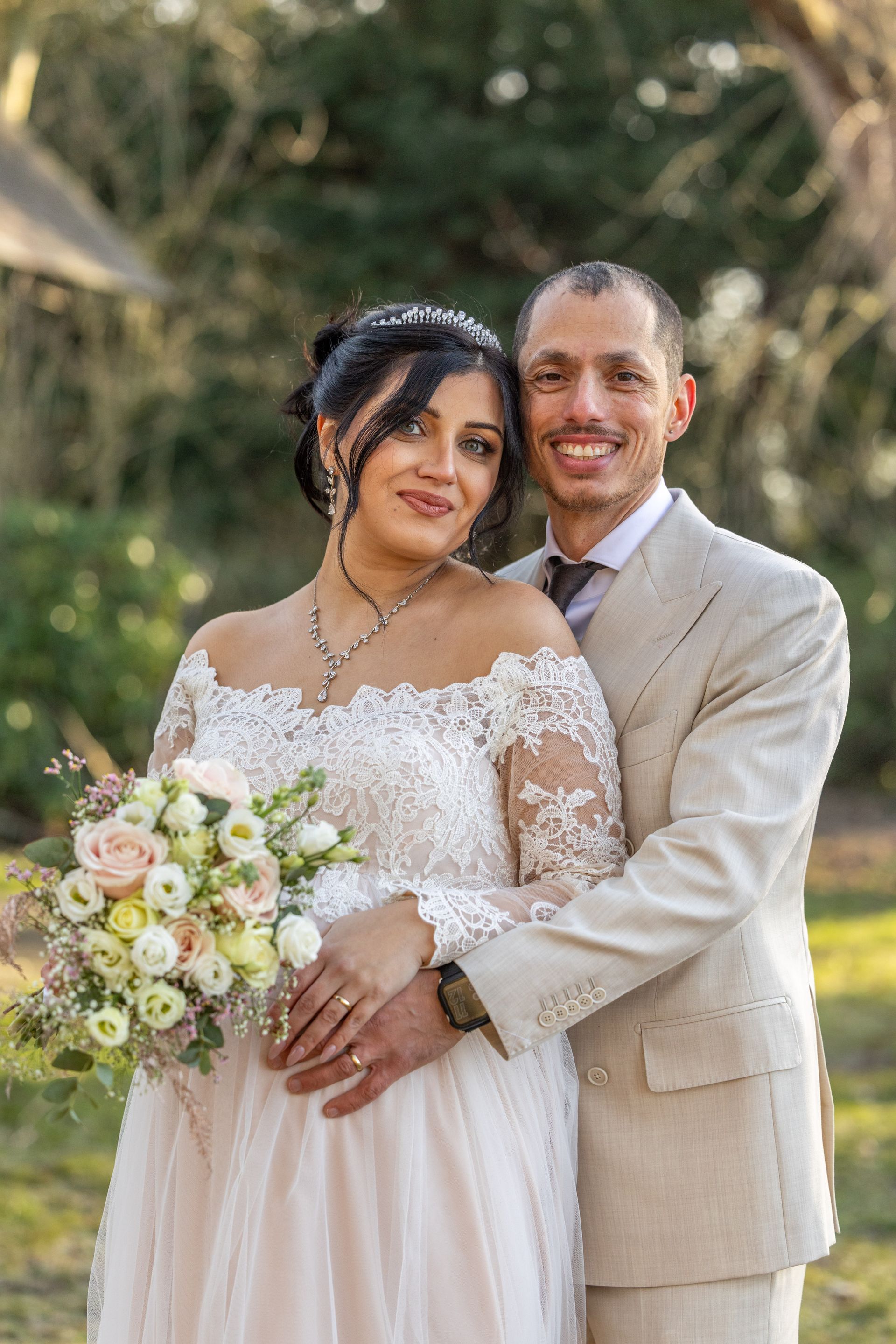 Romantische trouwfoto in Antwerpen