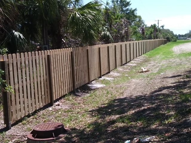 Custom wood fence