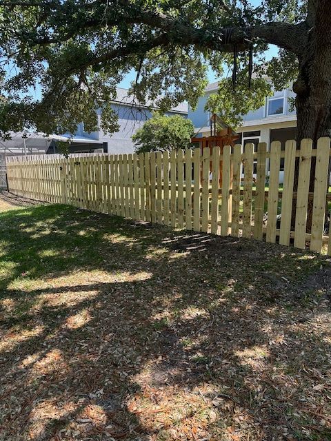 Wood fencing