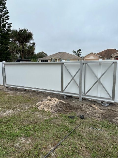 Vinyl fence installation