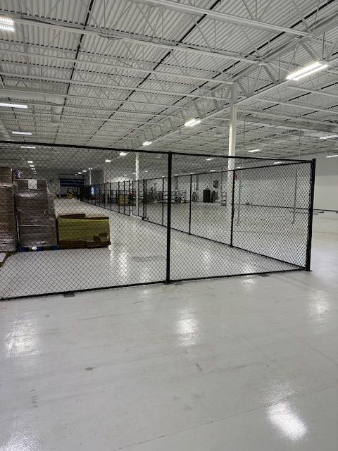 Galvanized steel fence