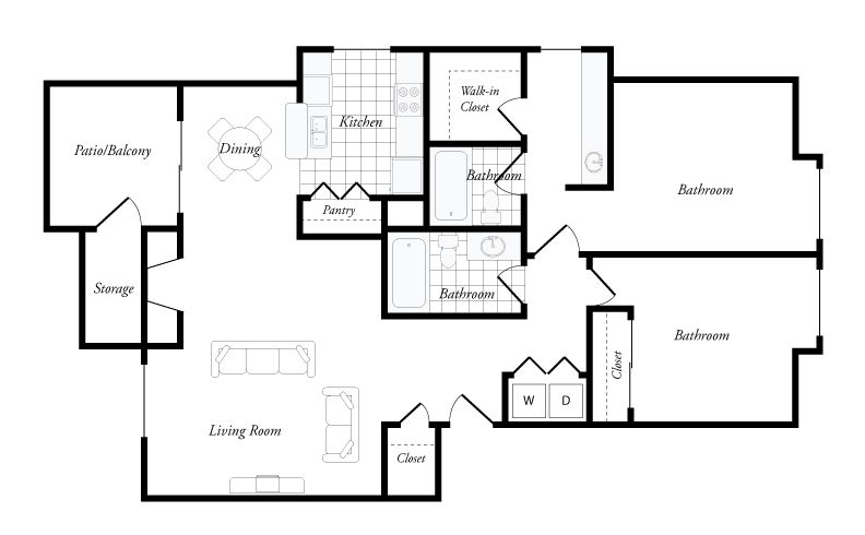 Brighton Place Apartments Floorplan