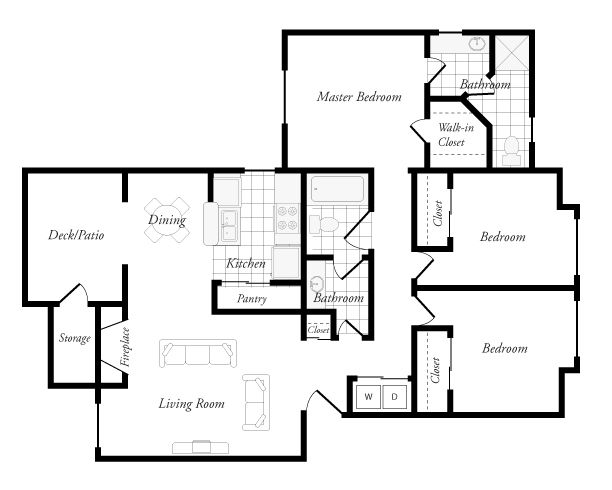 Brighton Place Apartments Floorplan