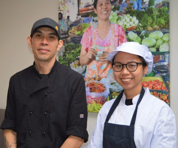 Thai waiter and waitress
