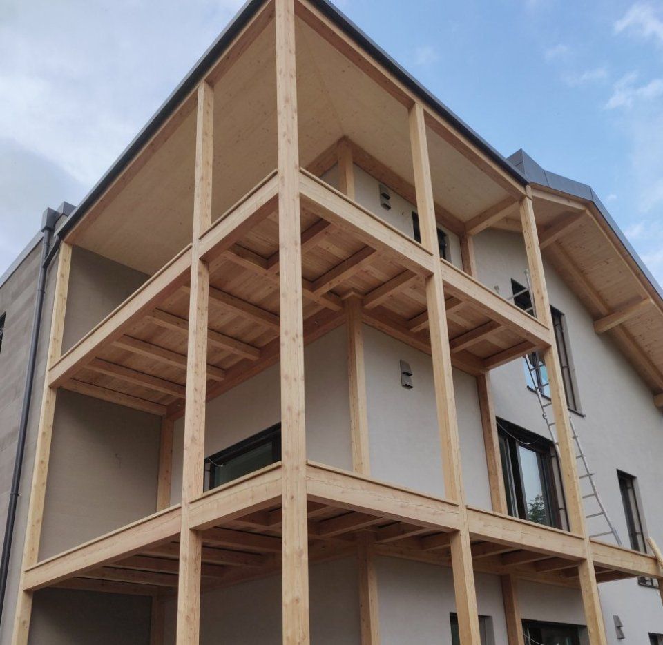 Struttura di un'abitazione in legno