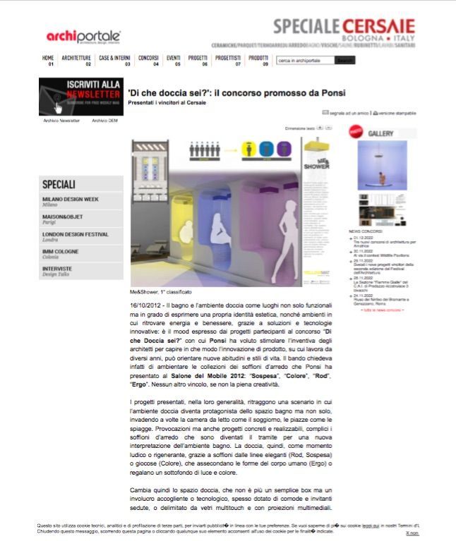 Archiportale 2024, archiportale, arredo bagno, pubblicazione Designer Maurizio Domolato Melchiorre Salomone