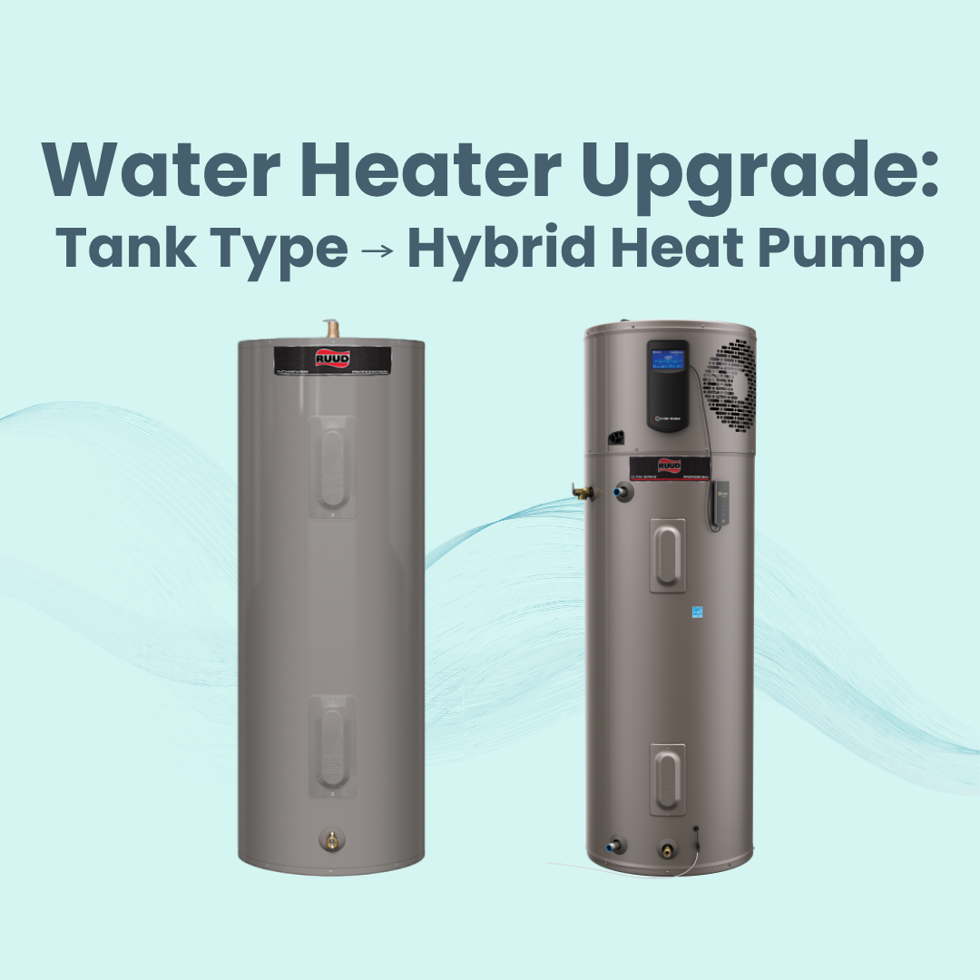 Water Heater Upgrade: Tank Type Electric Water Heater to Hybrid Heat Pump Water Heater