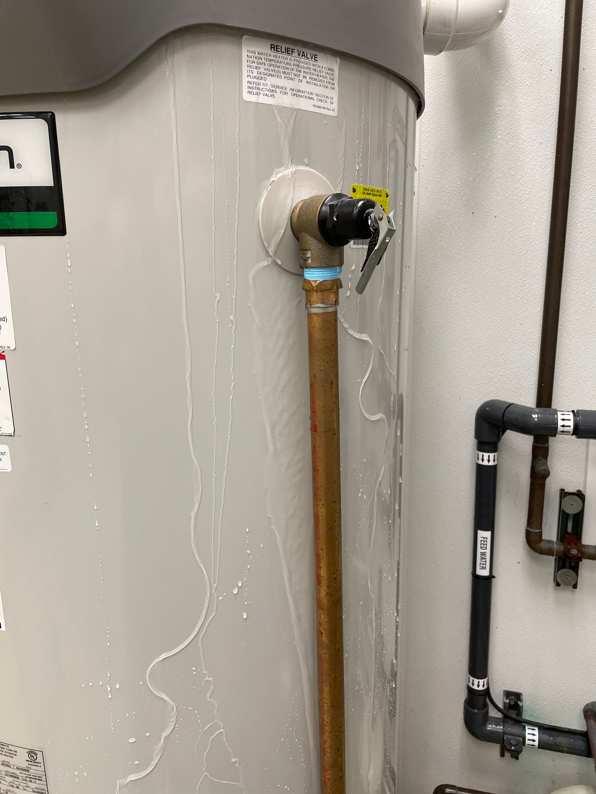 A.O. Smith Commercial Water Heater - Leaking from Beneath the Shroud
