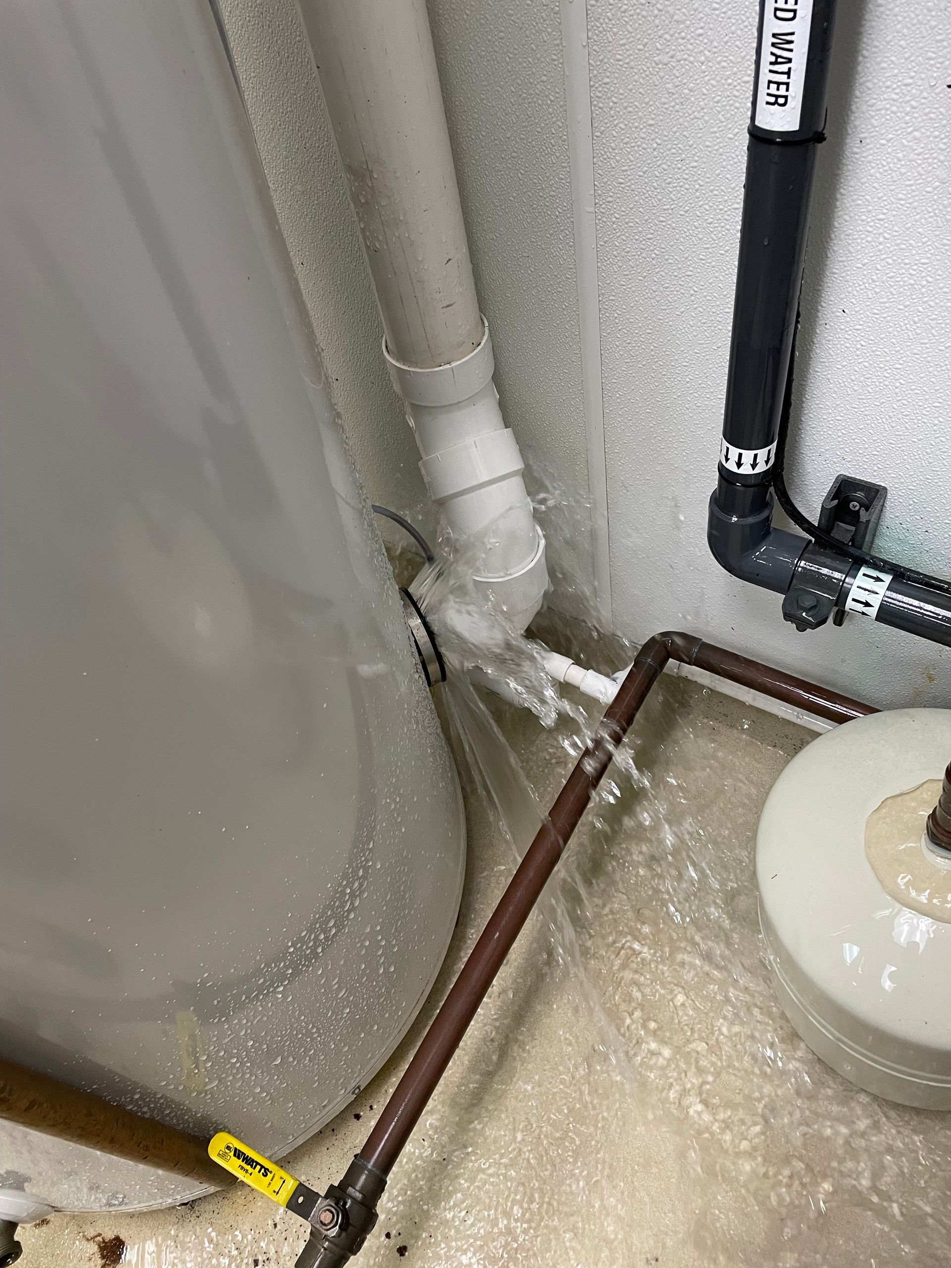 A.O. Smith Commercial Water Heater - Leaking from Condensate Exhaust Elbow