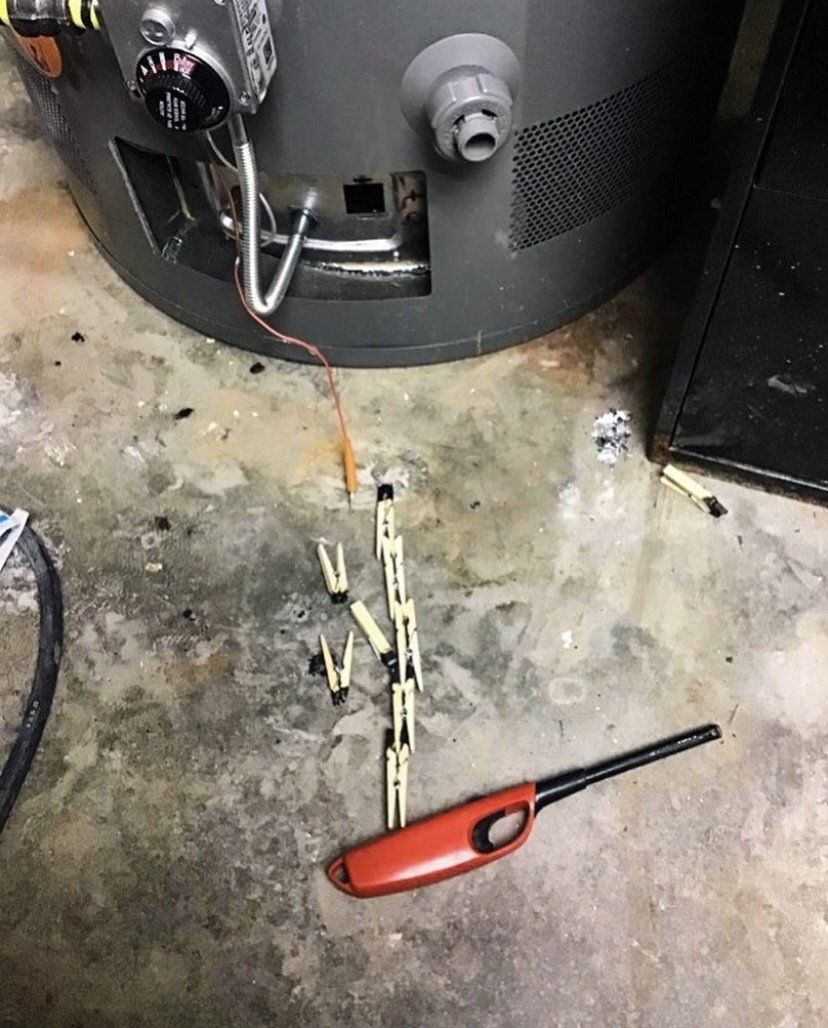 Water Heater with Evidence of Customer Tampering