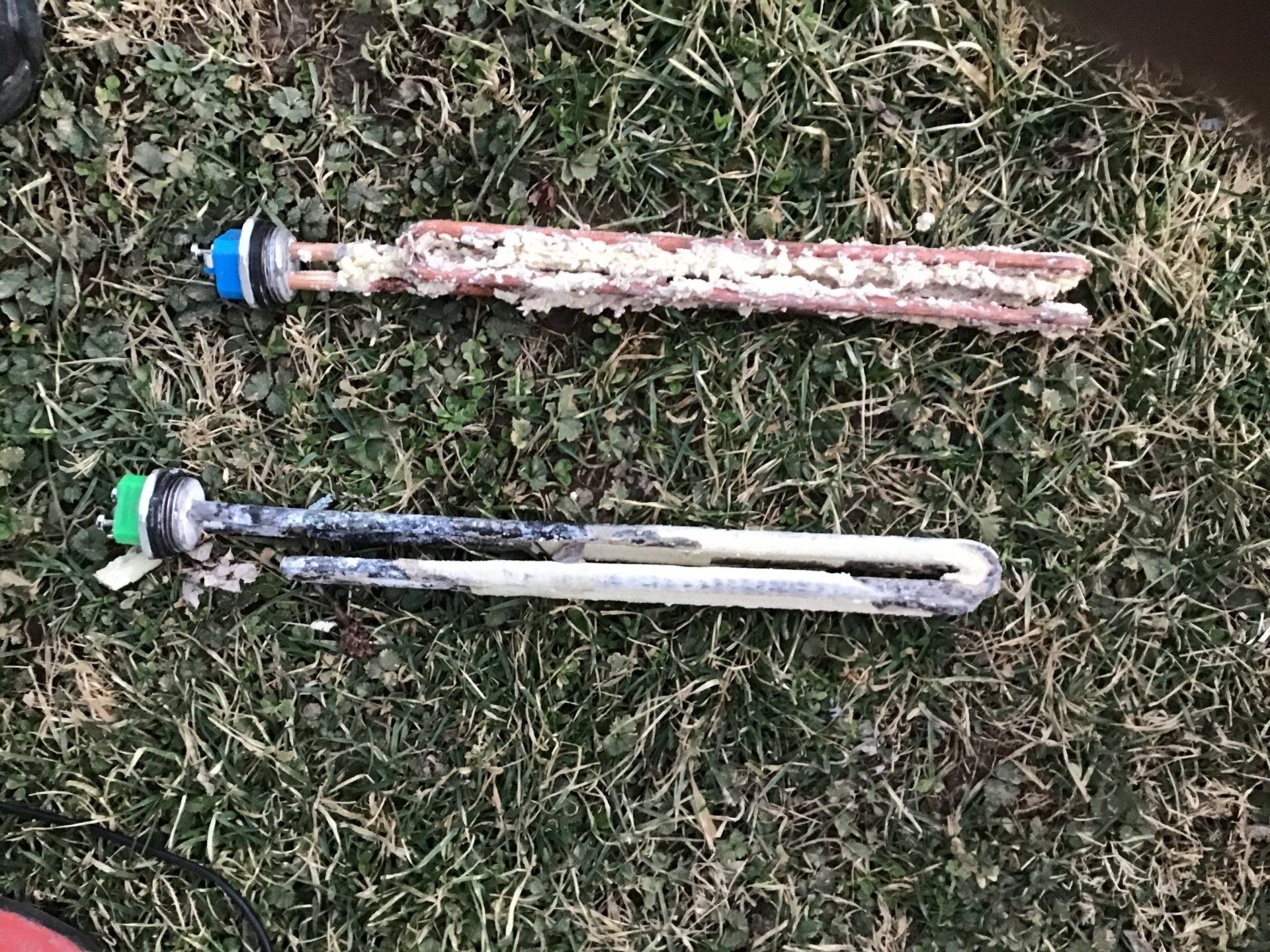 Water heater elements with extreme sediment build-up