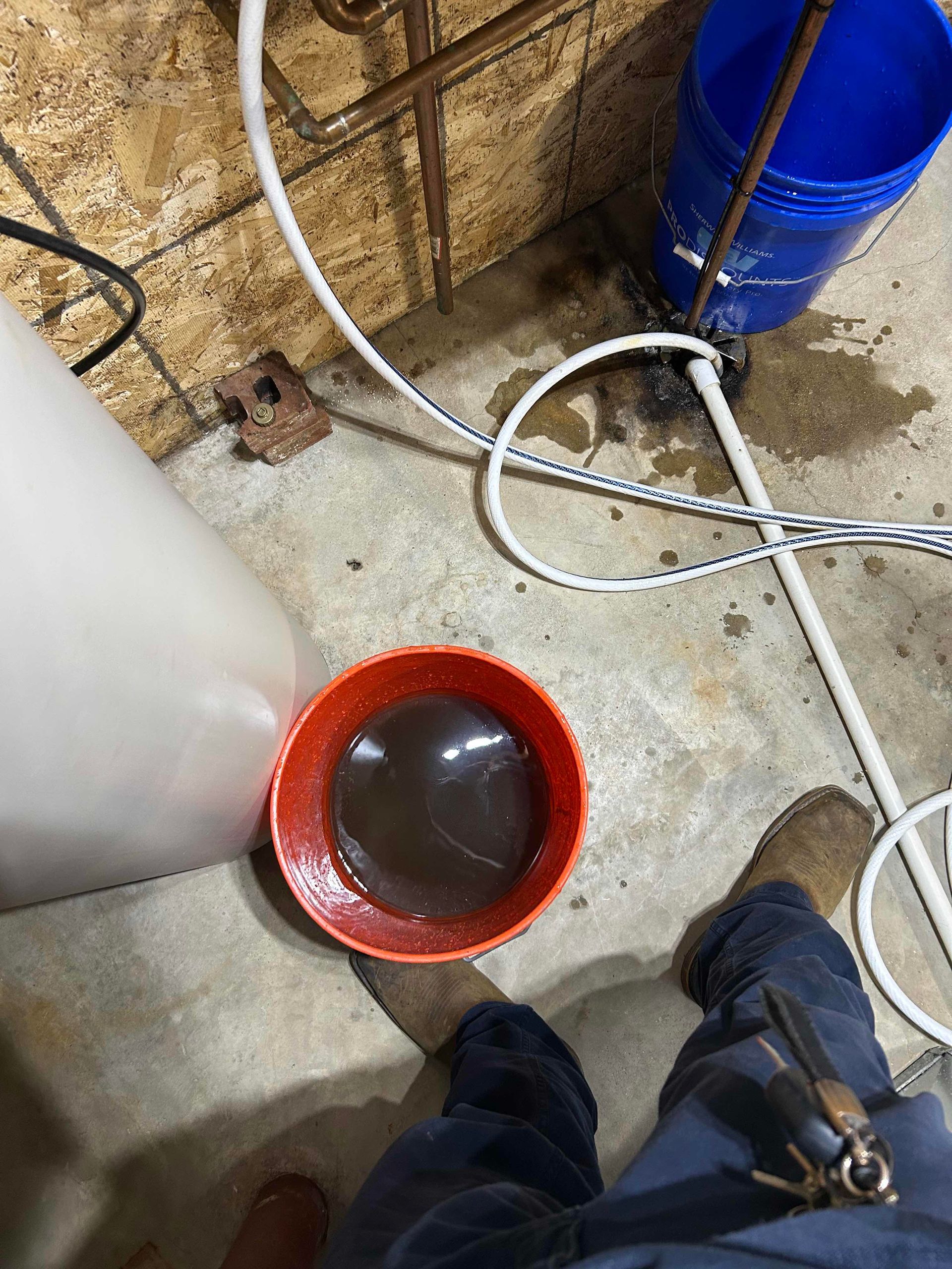 Rheem Tankless RTGHRH11DVLN - Sediment removal, flush in progress in Crystal Lake, Illinois