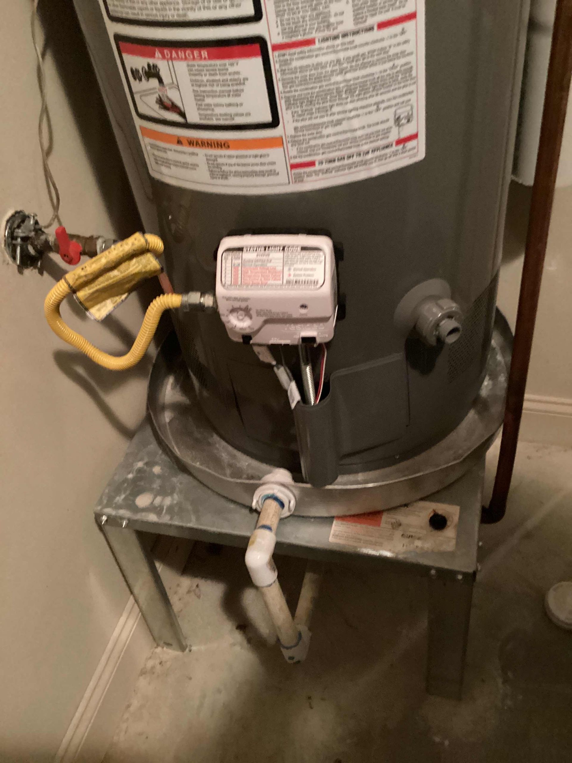 Residential Water Heater Installed on Stand in Arkansas