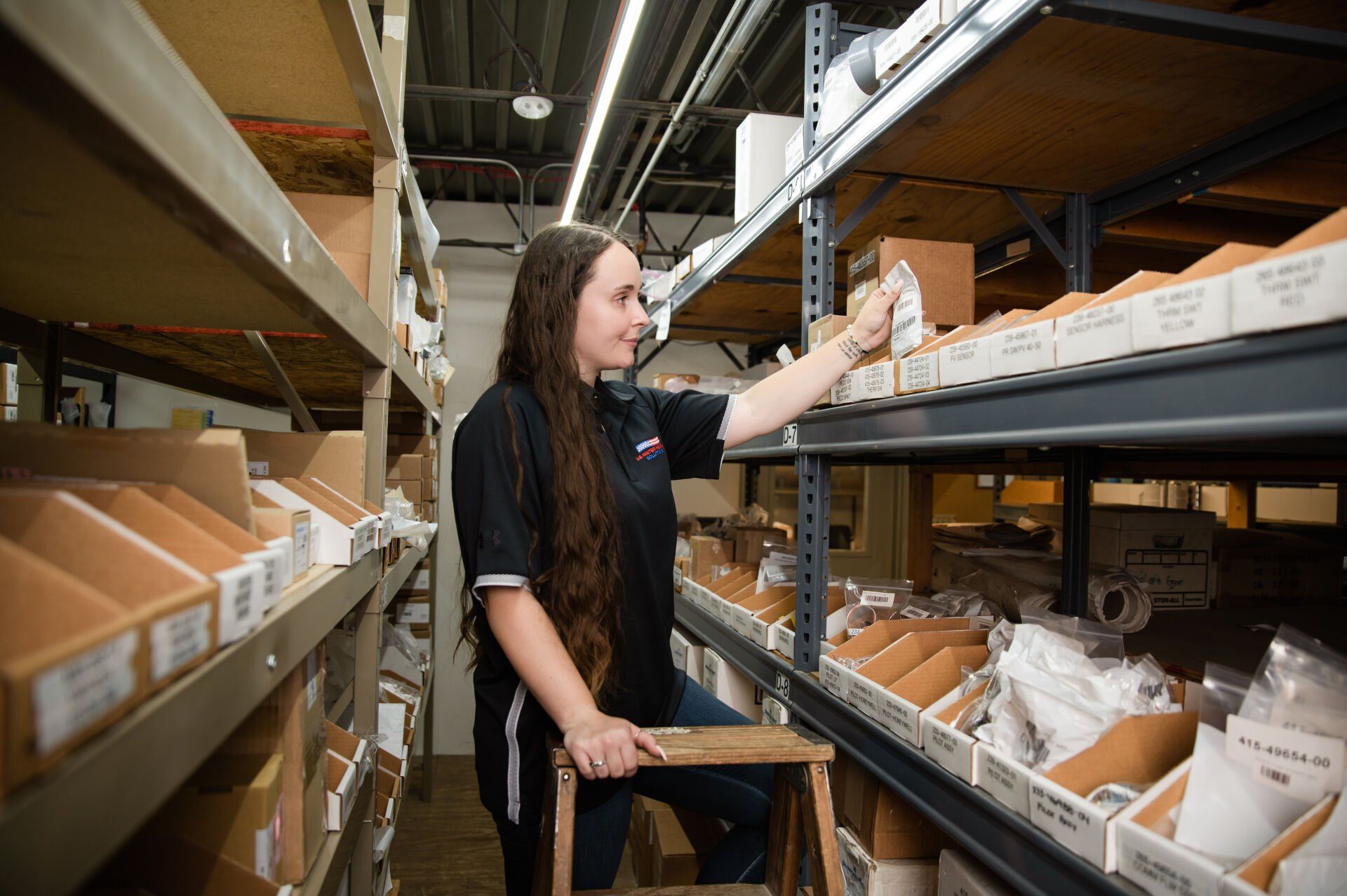 Warehouse employing picking water heater parts