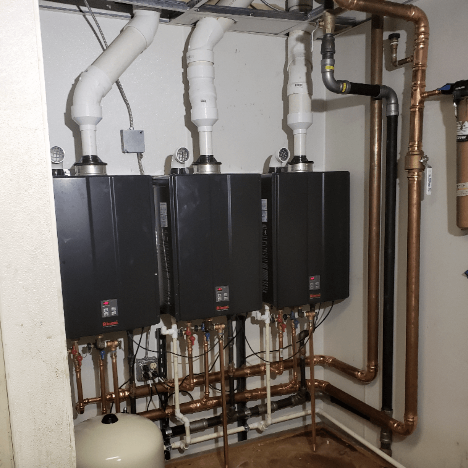 Rinnai Triple Tankless Install
